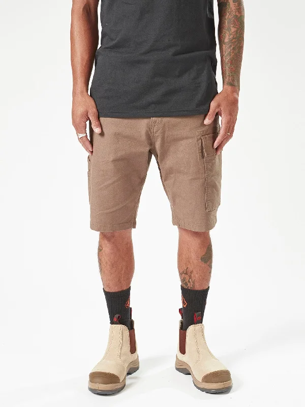 Men's Pants with Graphic PrintsVolcom Workwear Caliper Work Shorts - Brindle