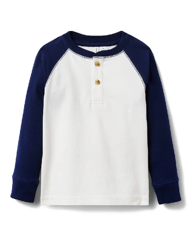 Men's Sweaters with Zip-Up CollarsJanie and Jack Henley Baseball T-Shirt