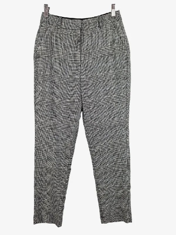 Relaxed-Fit Men's JeansForever New Grey Check Straight Pants Size 8