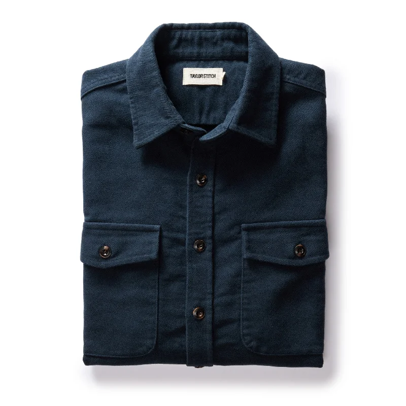 Men's Coats for Formal EventsThe Maritime Shirt Jacket in Dark Navy Moleskin