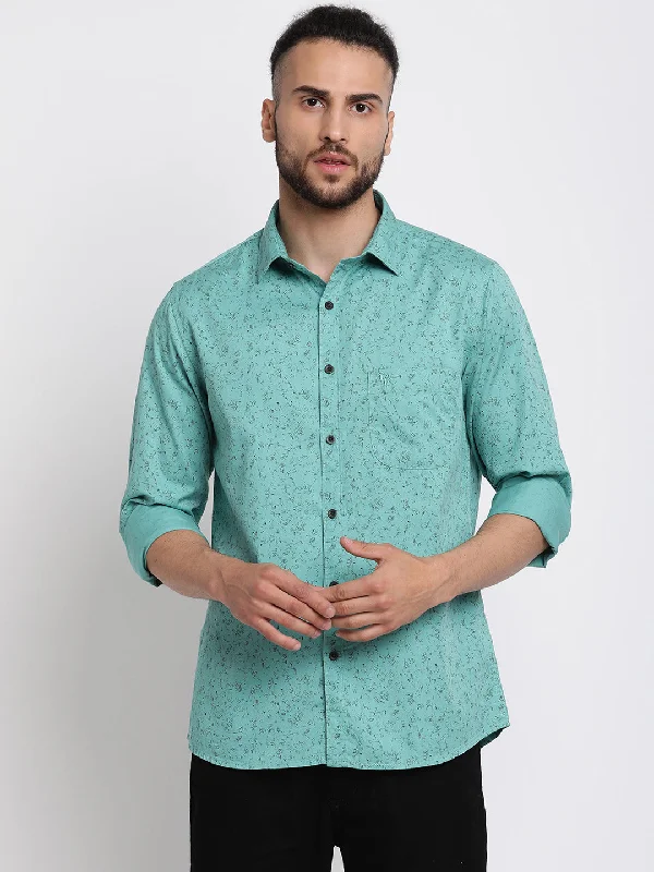 Men's Stain-Resistant Shirts for Mess-Free WearMen's Light Green Casual Abstract Print Full Sleeve Shirt Men's Stain-Resistant Shirts for Mess-Free WearMen's Light Green Casual Abstract Print Full Sleeve Shirt