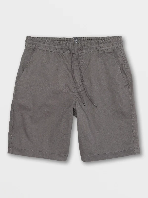 Men's Pants with Cargo PocketsCleaver Elastic Waist Stretch Shorts - Asphalt Black