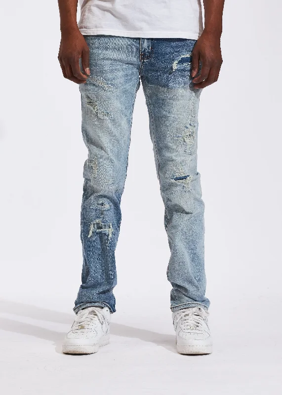 Wash and Wear Men's JeansPacific Straight Denim (Medium Distress)