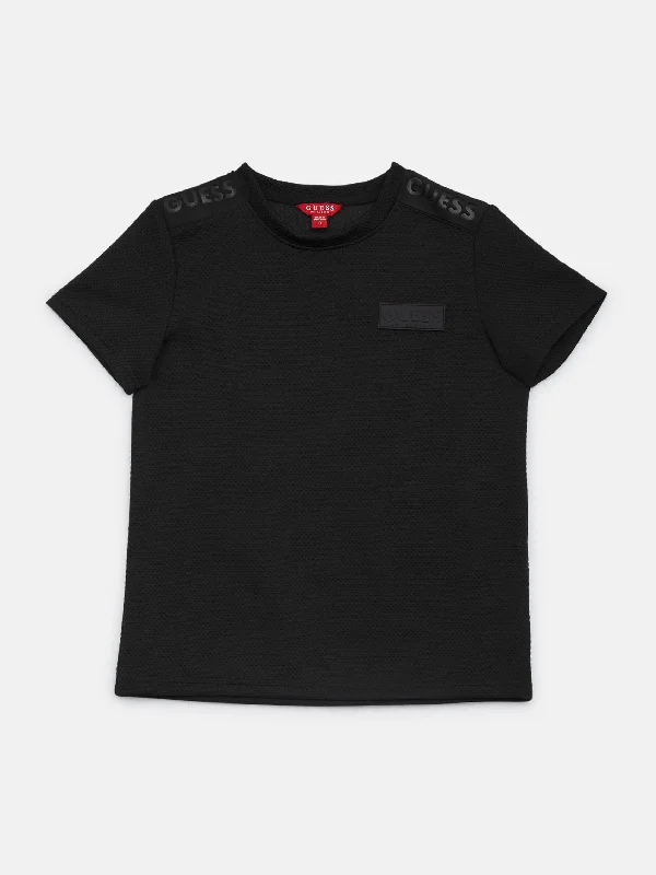 Durable Men's Acrylic SweatersKhaleb Embossed Crewneck Tee (7-16)