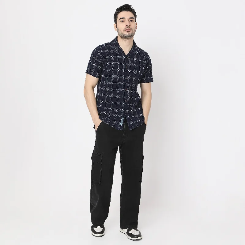 Men's Sleeveless Shirts for Summer ComfortStructured Camp Collar Modern Explorer Mood Half Sleeve Shirt Men's Sleeveless Shirts for Summer ComfortStructured Camp Collar Modern Explorer Mood Half Sleeve Shirt