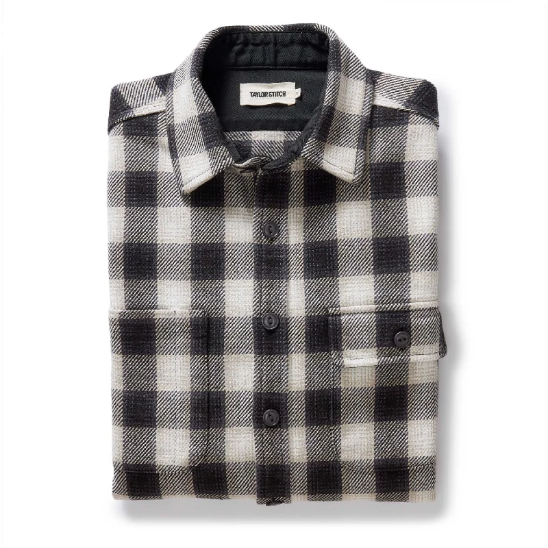 Men's Color-Blocking Shirts for a Statement LookThe Moto Utility Shirt in White Smoke Plaid Men's Color-Blocking Shirts for a Statement LookThe Moto Utility Shirt in White Smoke Plaid