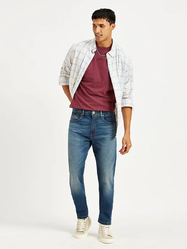 Men's Jeans with a Destroyed LookMen's 512 Slim Tapered Fit Blue Jeans