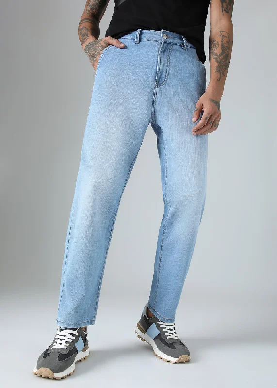 Authentic Men's Denim JeansLight Blue Fade Regular Fit Denim