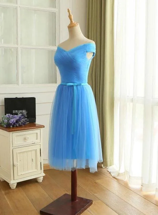 women's maximalist dressesShort Homecoming Dresses Blue Off Shoulder Tulle Short Blue Bridesmaid Dress Party Dress cg16076 women's maximalist dressesShort Homecoming Dresses Blue Off Shoulder Tulle Short Blue Bridesmaid Dress Party Dress cg16076