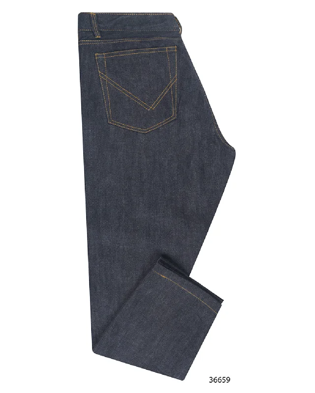Unique Men's Jeans Designs14 oz Indigo Knitted Selvedge Jeans