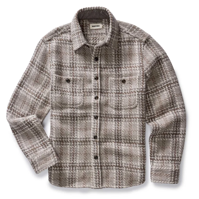 Classic Men's Dress ShirtsThe Cutter Overshirt in Grey Plaid