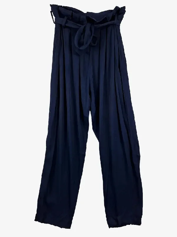 Best Fitting Men's JeansViktoria & Woods Navy Paper Bag Waist Pants Size 8