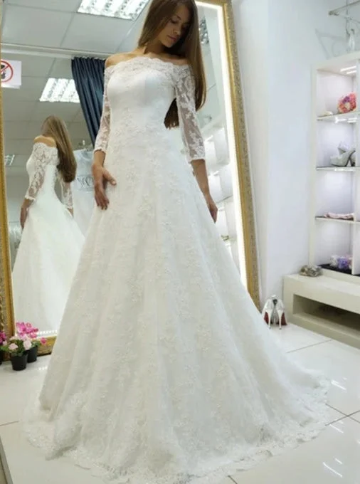 women's luxury dressesOff Shoulder Long Sleeve Wedding Dresses Lace Appliques Bridal Dresses OW684 women's luxury dressesOff Shoulder Long Sleeve Wedding Dresses Lace Appliques Bridal Dresses OW684