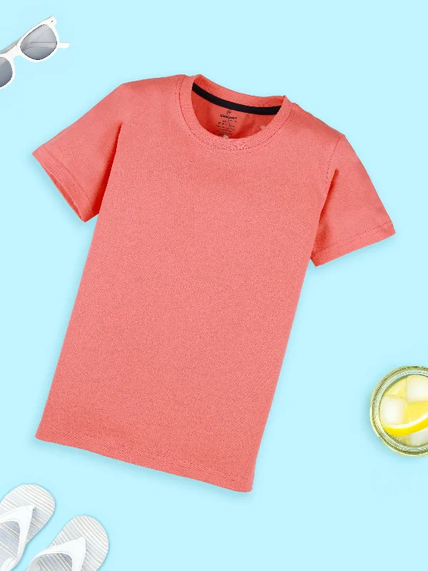 Men's Sweaters with Button CuffsBoys Cotton Round Neck Solid Tee