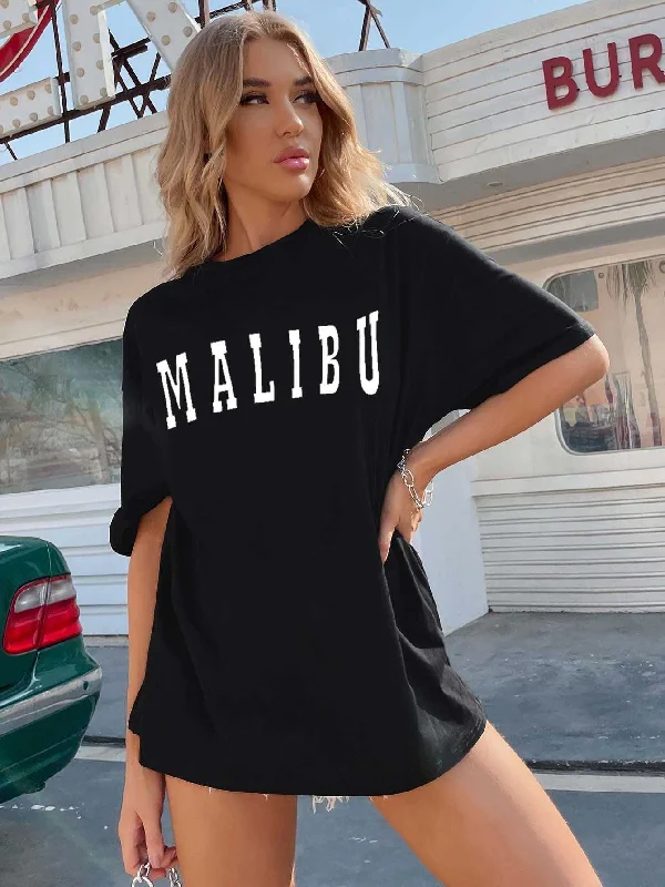 Men's Sweaters for Winter SportsKittenAlarm - Letter Graphic Drop Shoulder Tee