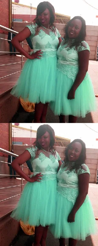 women's glam dressesShort mint green tulle bridesmaid dresses lace appliques cap sleeves for bridal dancing party Homecoming Dress cg21303 women's glam dressesShort mint green tulle bridesmaid dresses lace appliques cap sleeves for bridal dancing party Homecoming Dress cg21303