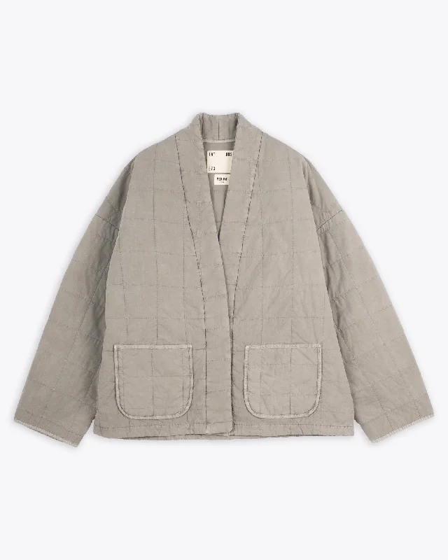 Men's Coats without LiningEdo Jacket Cotton Quilt Oyster