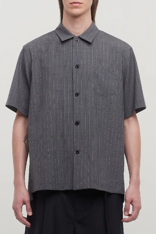 Lightweight Men's Linen PantsSacai Chalk Stripe Shirt in Grey