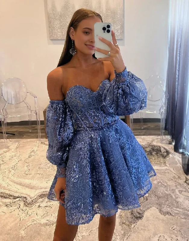 Satin DressA-Line Sweetheart Homecoming Dress