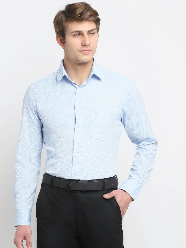 Men's Limited Edition Shirts for ExclusivityMen's Sky Blue Formal Self Textured Full Sleeve Shirt Men's Limited Edition Shirts for ExclusivityMen's Sky Blue Formal Self Textured Full Sleeve Shirt
