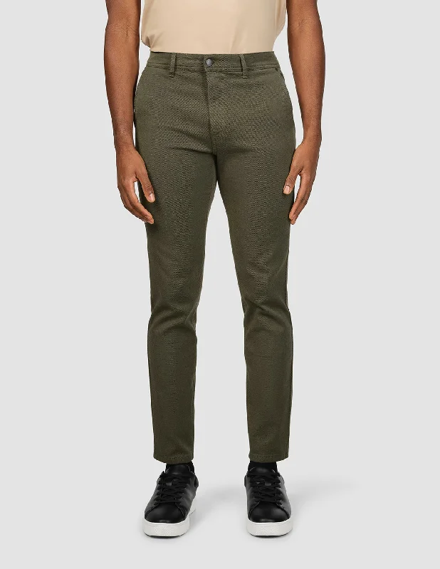 Men's Pants with Wrinkle-Resistant FabricClassic Pants Slim Nature Green