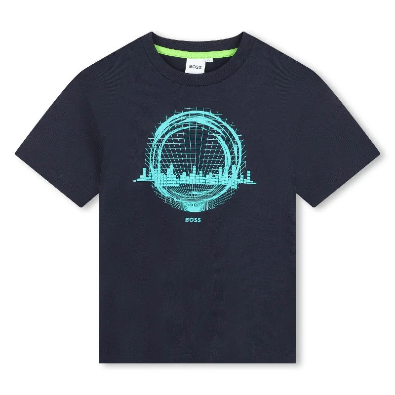 Fitted Men's Slim-Fit SweatersNavy Logo T-Shirt