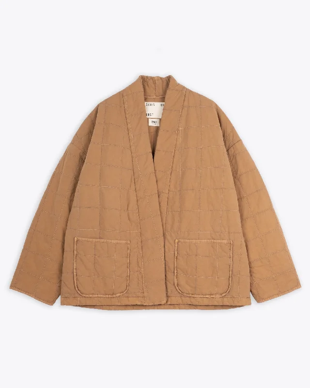Men's Coats with VentilationEdo Jacket Cotton Quilt Almond