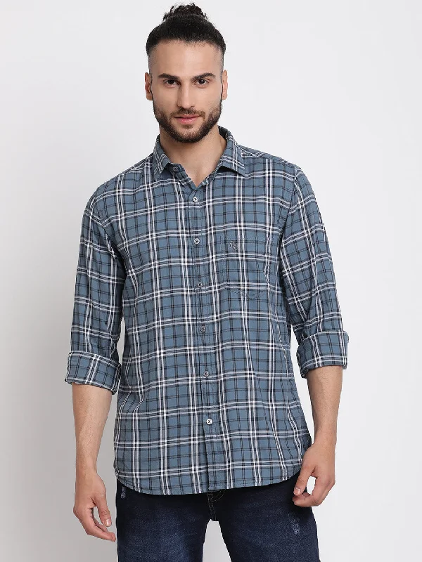 Men's Monochrome Shirts for a Minimalist VibeMen's Grey Casual Big Checks Full Sleeve Shirt Men's Monochrome Shirts for a Minimalist VibeMen's Grey Casual Big Checks Full Sleeve Shirt