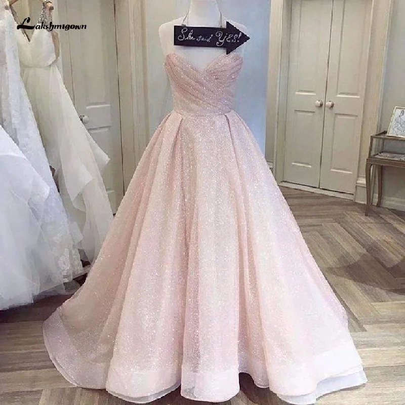 women's sustainable dressesRoycebridal Glitter Tulle Blush Pink Wedding Dresses Off the Shoulder women's sustainable dressesRoycebridal Glitter Tulle Blush Pink Wedding Dresses Off the Shoulder