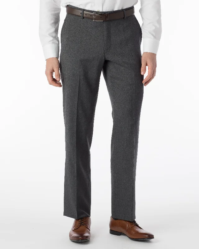 Men's Pants with Adjustable CuffsBallin Pants - Soho Super 120's Gabardine - Mid Grey Men's Pants with Adjustable CuffsBallin Pants - Soho Super 120's Gabardine - Mid Grey