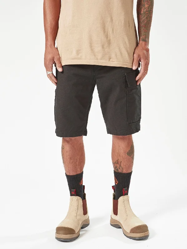 Men's Corduroy Pants for FallVolcom Workwear Caliper Work Shorts - Black