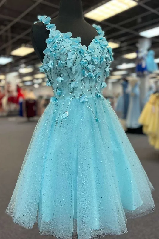 women's cotton dressesTiffany Blue 3D Floral Lace Sweetheart Backless A-Line Short Party Dress women's cotton dressesTiffany Blue 3D Floral Lace Sweetheart Backless A-Line Short Party Dress
