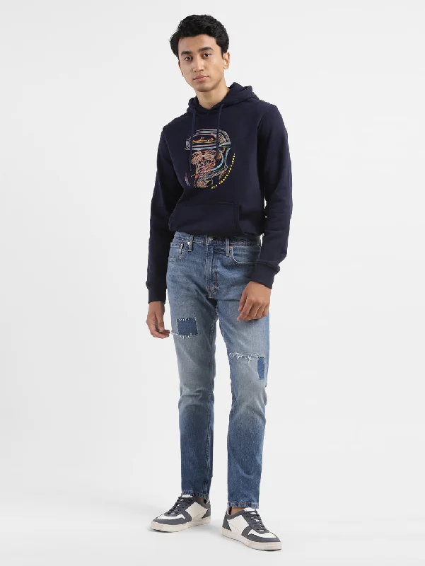Men's Jeans with EmbroideryMen's 512 Mid Indigo Slim Tapered Fit Jeans