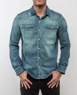 Men's Coats for TravelRoper Western Snap Shirt/Shacket - Seafoam