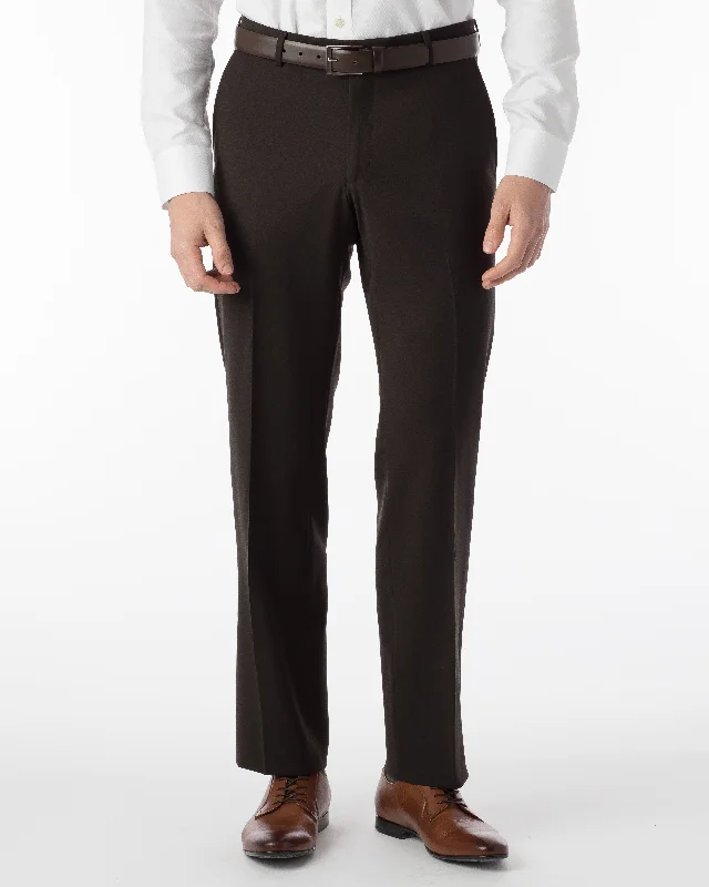 Men's Pants with Button-Down PocketsBallin Pants - Soho Super 120's Gabardine - Brown Men's Pants with Button-Down PocketsBallin Pants - Soho Super 120's Gabardine - Brown