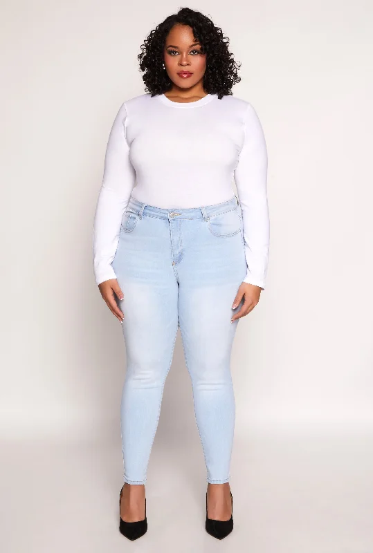 Jeans for Men with a Big BellyPlus Size WAX High Waisted Skinny Jeans