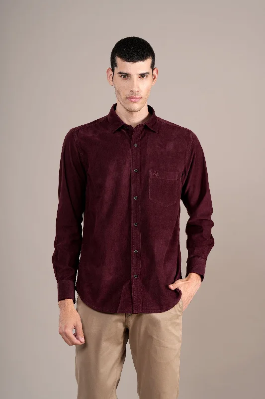 Men's Smart Casual Shirts for Business Casual SettingsMen's Wine Self Design Full Sleeves Casual Shirt Men's Smart Casual Shirts for Business Casual SettingsMen's Wine Self Design Full Sleeves Casual Shirt