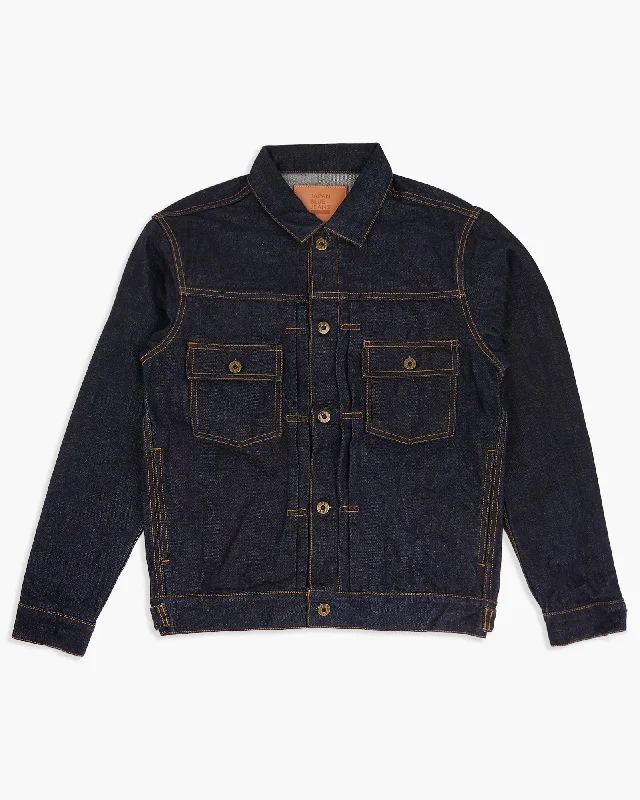 Jeans for Men with a Athletic BuildJapan Blue JBGJ1000 14.8oz Type II Selvedge Denim Jacket - Indigo
