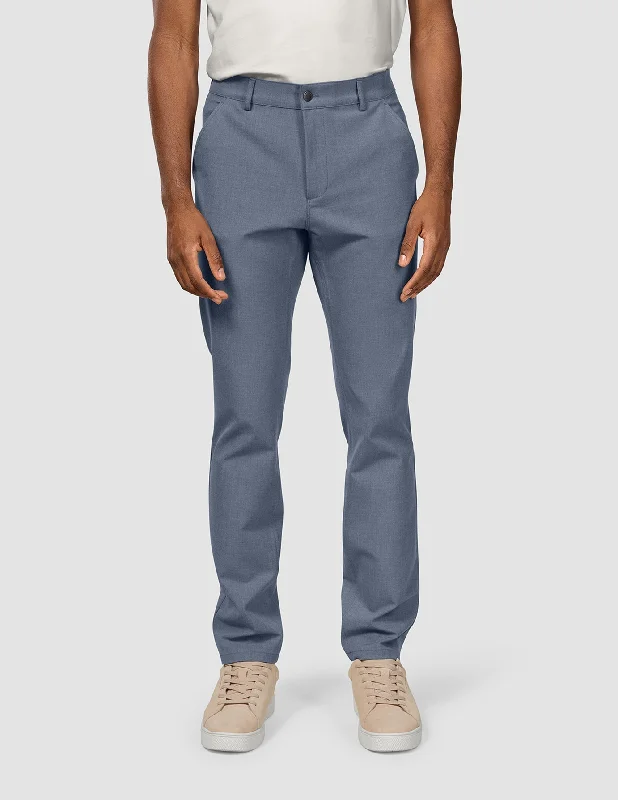 Men's Unique and Designer Bottom Wear for a Statement LookEssential Pants Slim Storm Blue Melange Men's Unique and Designer Bottom Wear for a Statement LookEssential Pants Slim Storm Blue Melange