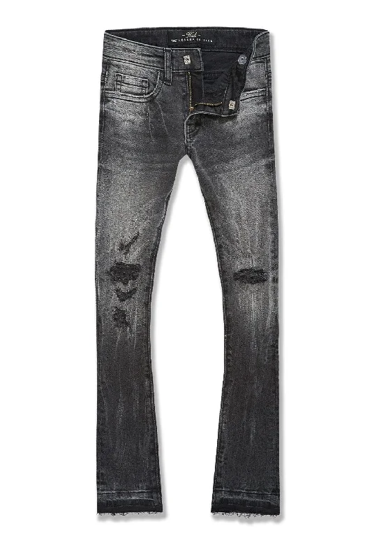 Authentic Men's Denim JeansKids Attitude Stacked Denim (Black Shadow)