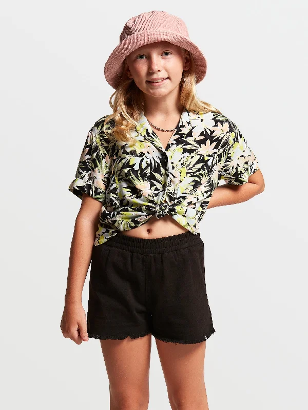 Men's Pants with Elastic CuffsGirls Strutin Stone Shorts - Black