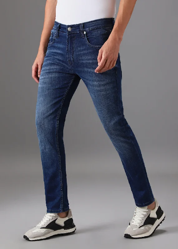 XL Men's JeansBlue Low fade Slim Fit Jeans