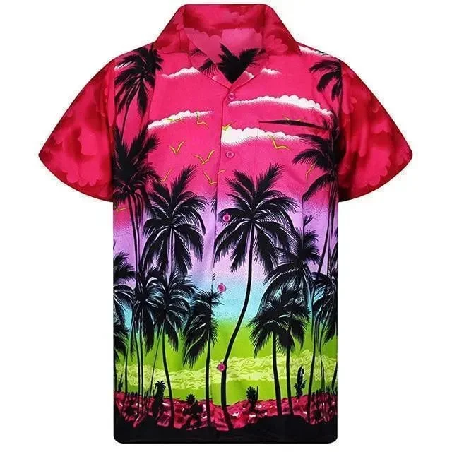 Men's Easy-Care Shirts for Busy LifestylesPalm Tree Hawaiian Shirt For Men