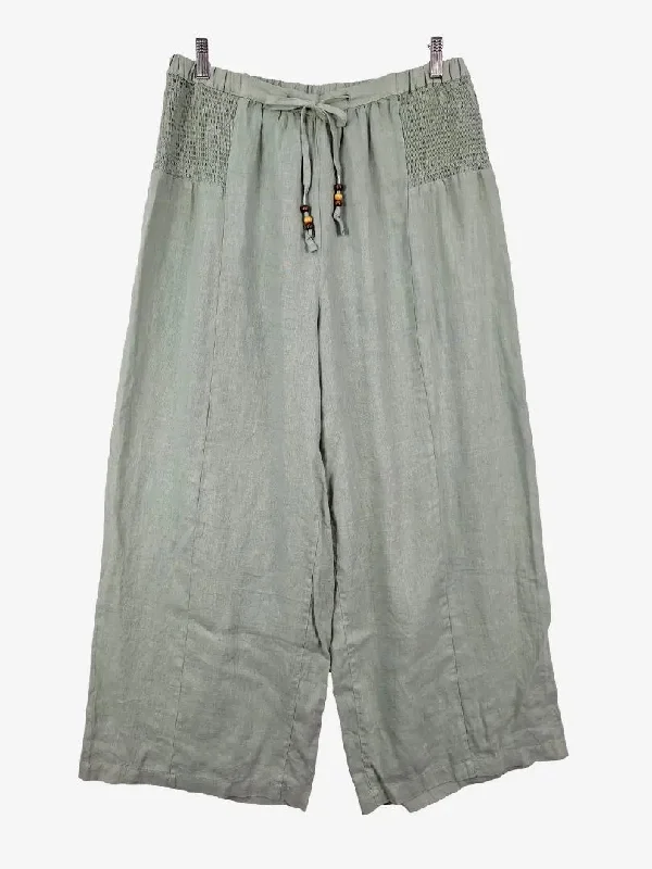 Durable Men's JeansSigrid Olsen Sage Linen Bead String Pants Size L