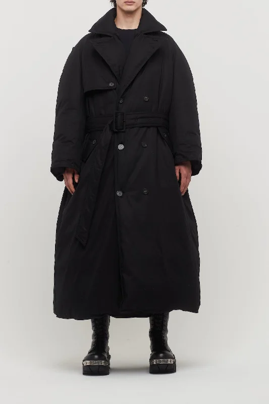 Casual Men's ChinosBalenciaga Padded Maxi Trench in Black