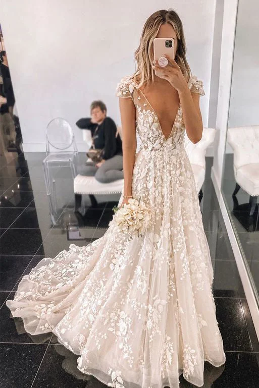 women's business casual dressesStylish V Neck Tulle Lace Cap Sleeves Applique Long Wedding Dresses W706 women's business casual dressesStylish V Neck Tulle Lace Cap Sleeves Applique Long Wedding Dresses W706