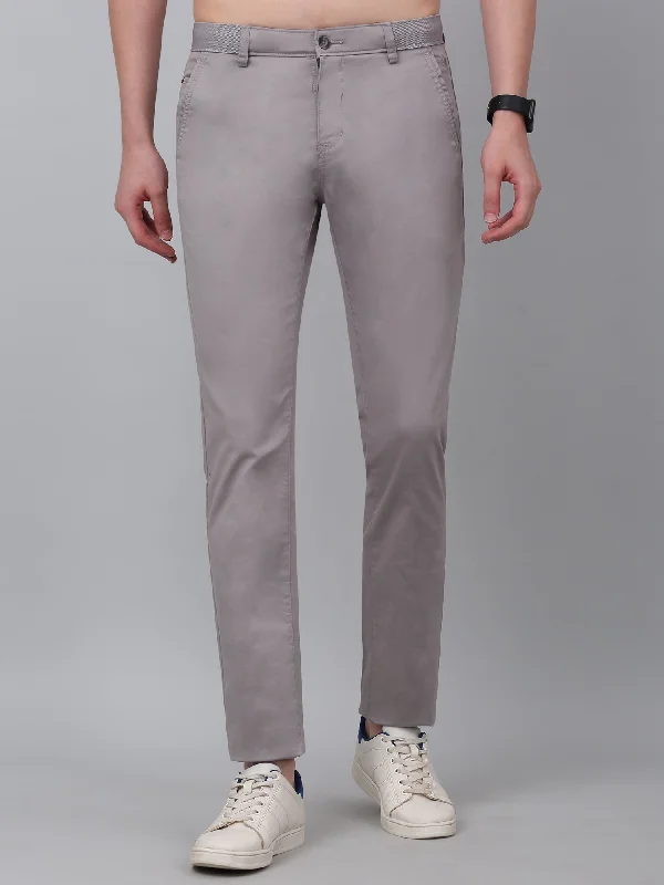 Men's Solid-Colored Pants for VersatilityMen's Grey Self-Design Non-Pleated Stretchable Casual Trouser Men's Solid-Colored Pants for VersatilityMen's Grey Self-Design Non-Pleated Stretchable Casual Trouser