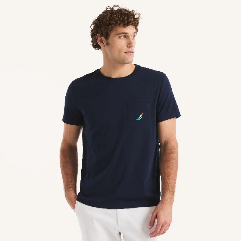Men's Sweaters with Fold-Over CuffsNautica Mens Puff Logo Graphic T-Shirt