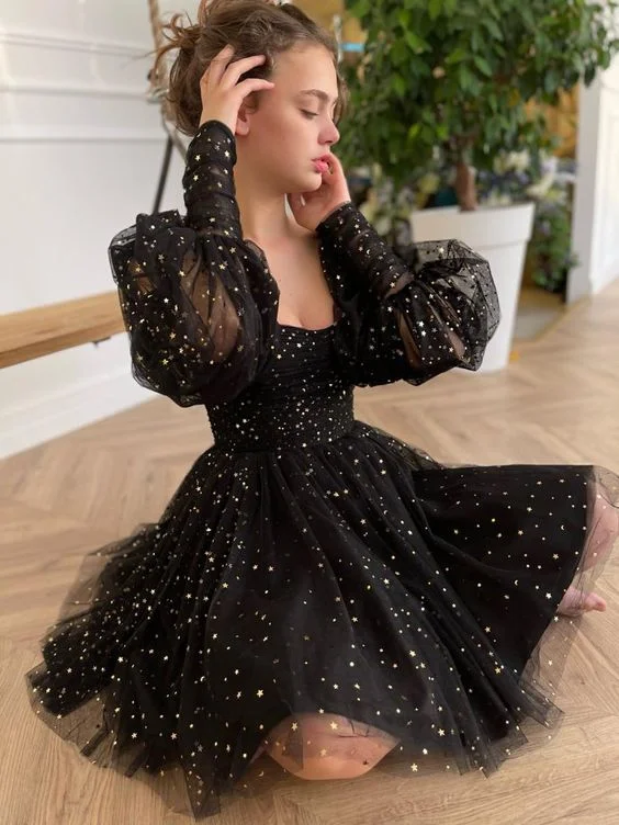 women's vintage dressesA-Line Tulle Evening Dresses,Long Sleeves Princess Gown Homecoming Dress cg18753 women's vintage dressesA-Line Tulle Evening Dresses,Long Sleeves Princess Gown Homecoming Dress cg18753