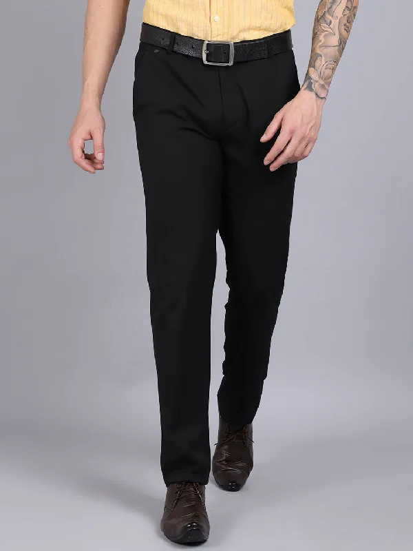 Men's Button-Fly Pants for a Traditional TouchMen's Formal Flat front Black Trousers Men's Button-Fly Pants for a Traditional TouchMen's Formal Flat front Black Trousers